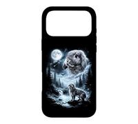 Custodia per iPhone 17 Pro Max Holland Lop Coniglio che ulula alla luna anni '90 retrò
