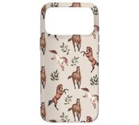 Custodia per iPhone 17 Pro Max Horses in Nature Animal Love Warm Beige Riding Themed