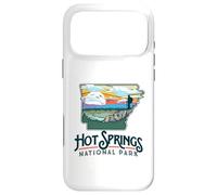 Custodia per iPhone 17 Pro Max Hot Springs National Park Arkansas Nature Illustration