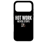 Custodia per iPhone 17 Pro Max Hot Work Never Stops Welder Welding Blue Collar Job Work