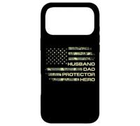 Custodia per iPhone 17 Pro Max Husband Dad Protector Hero For Christmas Camo American Flag