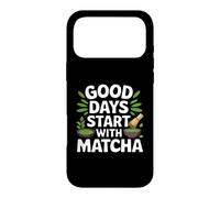 Custodia per iPhone 17 Pro Max I buoni giorni iniziano con Matcha Text Art