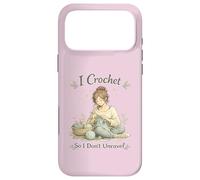 Custodia per iPhone 17 Pro Max I Crochet So I Don't Unravel Calming Hobby Knitting Craft