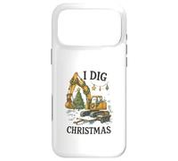 Custodia per iPhone 17 Pro Max I Dig Christmas Excavator Tree Lights Construction Holiday