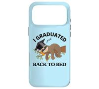 Custodia per iPhone 17 Pro Max I Graduated Back To Bed - Divertente cappello da laurea con bradipo assonnato