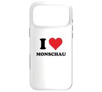 Custodia per iPhone 17 Pro Max I Heart Monschau Germany Love German Souvenir Item