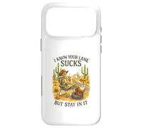 Custodia per iPhone 17 Pro Max I Know Your Lane Sucks But Stay In It Funny Skeleton Western