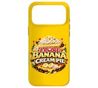 Custodia per iPhone 17 Pro Max I Love Banana Cream Pie Retro Diner Dessert Topping Cherry