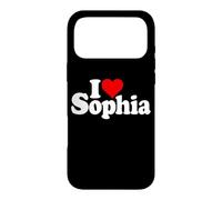 Custodia per iPhone 17 Pro Max I LOVE CUORE SOPHIA NOME SU UN TEE