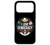 Custodia per iPhone 17 Pro Max I Love Democracy Voting Eagle Design