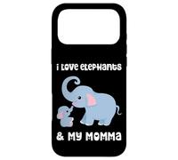 Custodia per iPhone 17 Pro Max I Love Elephants And My Momma Mamma Mamma Madre Figlio Figlia