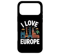 Custodia per iPhone 17 Pro Max I Love Europe Monumenti iconici Avventure Viaggi