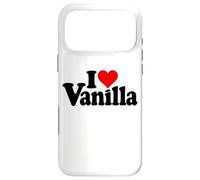 Custodia per iPhone 17 Pro Max I LOVE HEART VANIGLIA