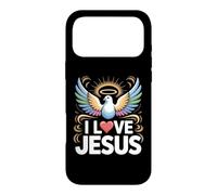 Custodia per iPhone 17 Pro Max I Love Jesus Inspirational Fedele Espressione Con Colomba