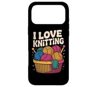 Custodia per iPhone 17 Pro Max I Love Knitting - Cestino per gomitoli di filato