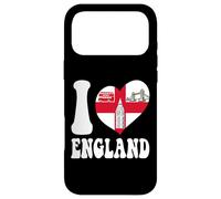 Custodia per iPhone 17 Pro Max I Love London England Bandiera con cuore orgoglioso papà inglese mamma zia