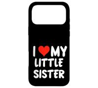Custodia per iPhone 17 Pro Max I Love My Little Sister - Cuore - Carino Family Matching