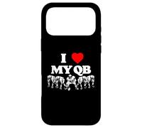 Custodia per iPhone 17 Pro Max I Love My Quarterback QB Funny Offensive Line Football OL