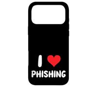 Custodia per iPhone 17 Pro Max I Love Phishing - Cuore - Scam Scammer Frode Controllo di audit