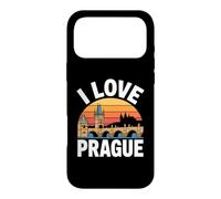 Custodia per iPhone 17 Pro Max I Love Praga Tramonto Castle Bridge