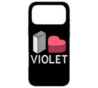 Custodia per iPhone 17 Pro Max I Love Violet Nome Personalizzato Viola