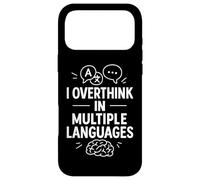 Custodia per iPhone 17 Pro Max I Overthink in Multiple Languages Divertente Cervello Citazione