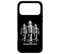 Custodia per iPhone 17 Pro Max I robot stanno arrivando retro fantascienza robot invasione