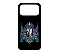 Custodia per iPhone 17 Pro Max I santi cattolici pregano per noi arte della cattedrale di vetro colorato