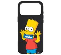 Custodia per iPhone 17 Pro Max I Simpson Bart Simpson Bocca Rude Nero