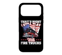 Custodia per iPhone 17 Pro Max I Still Play With Fire Trucks American Flag Firefighter