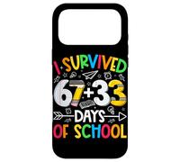 Custodia per iPhone 17 Pro Max I Survived 67 + 33 Days School Kids Funny Math 100th Day