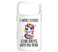 Custodia per iPhone 17 Pro Max I Wish I Was a Unicorn So I Could Stab Idiots With My Head