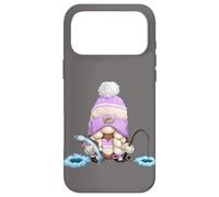 Custodia per iPhone 17 Pro Max Ice Fishing Gnomie With Wool Hat Cute Family Christmas Gnome