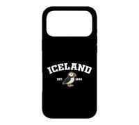 Custodia per iPhone 17 Pro Max Iceland Puffin Vintage Icelandic Souvenir