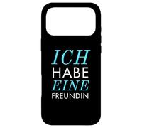 Custodia per iPhone 17 Pro Max Ich habe eine Freundin Vergeben Spruch Statement Typografie