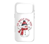 Custodia per iPhone 17 Pro Max I'd Melt For You Snowman Winter Holiday Christmas