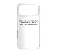 Custodia per iPhone 17 Pro Max If I Died And Went To Hell... Divertente Sarcastico Lavoro Umorismo Giochi di parole