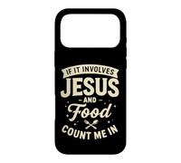 Custodia per iPhone 17 Pro Max If It Involves Jesus And Food Count Me In Christian Foodie