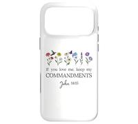 Custodia per iPhone 17 Pro Max If You Love Keep My Commandments John 14:15 Bible Verse God