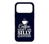 Custodia per iPhone 17 Pro Max Il caffè non fa domande stupide Umorismo sulla caffeina