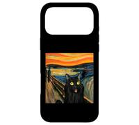 Custodia per iPhone 17 Pro Max Il gatto nero urlo di Munch Edvard famoso dipinto divertente