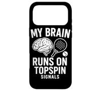 Custodia per iPhone 17 Pro Max Il mio cervello corre su segnali Topspin Padel