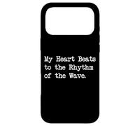 Custodia per iPhone 17 Pro Max Il mio cuore batte al ritmo delle onde Citazioni divertenti Abbigliamento