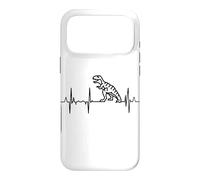 Custodia per iPhone 17 Pro Max Il mio cuore batte per i dinosauri Linea cuore
