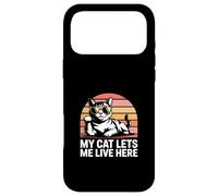 Custodia per iPhone 17 Pro Max Il mio gatto mi lascia vivere qui Cat Humor