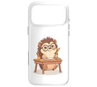 Custodia per iPhone 17 Pro Max Illustrazione di riccio che scrive al tavolo