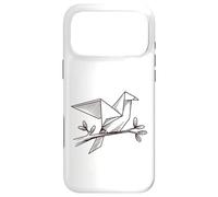 Custodia per iPhone 17 Pro Max Illustrazione di scarabocchio dell'uccello della gru di origami - Paper Art & Hope