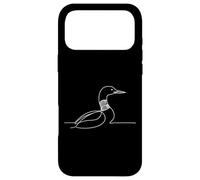 Custodia per iPhone 17 Pro Max Illustrazione minimalista dell'uccello del disegno di arte della linea Loon