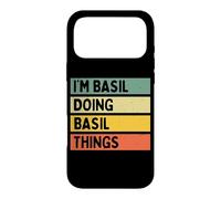 Custodia per iPhone 17 Pro Max I'm Basil Doing Basil Things Divertente Citazione Personalizzata