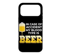 Custodia per iPhone 17 Pro Max In caso di incidente Il mio gruppo sanguigno è Birra Beverage Humor